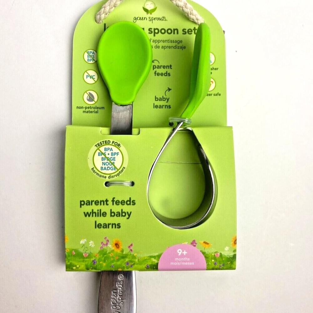 Green Sprouts Learning Spoon Set 9m -Green-